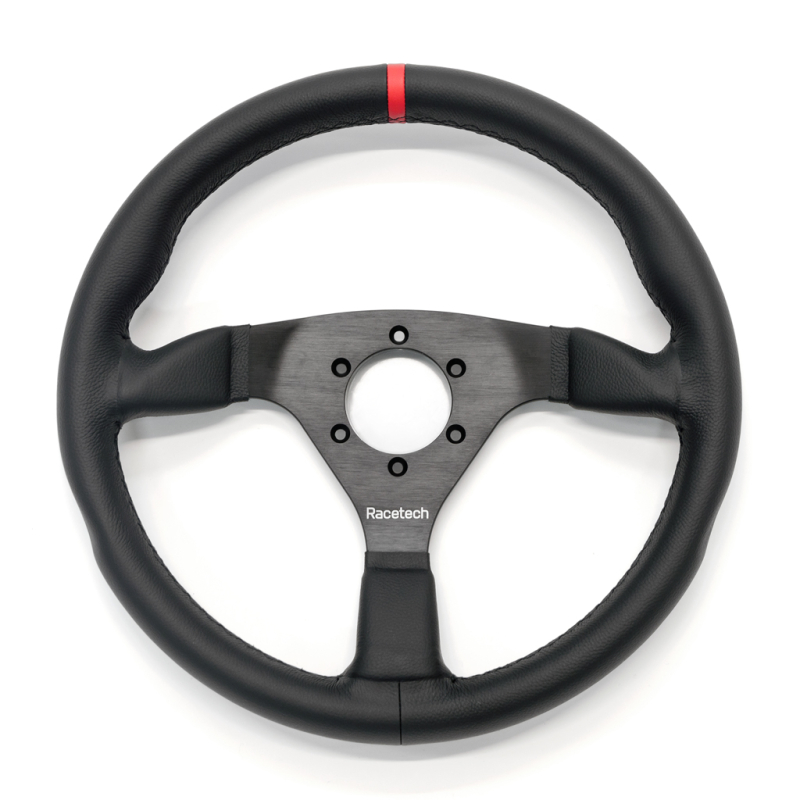 Flat Leather Steering Wheel - 350mm